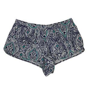 Cocos Swim Bikini Bottoms Womens 18 Blue White Shorts Retro Y2K Swimwear